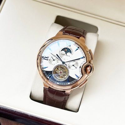 Cartier 316L Steel 44*12MM Business Leisure Men's Automatic Wrist Watch
